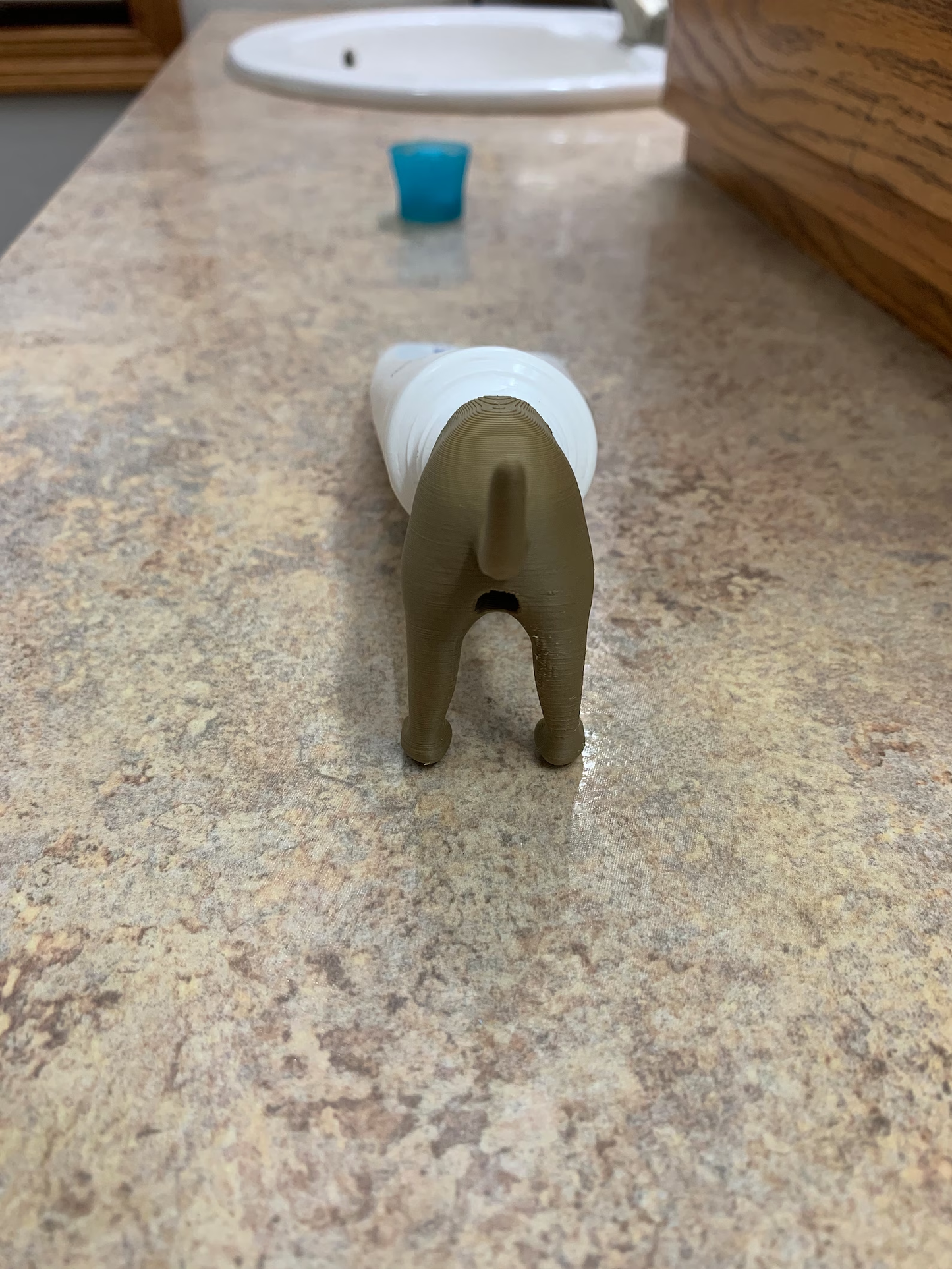 Pooping Dog Butt Toothpaste Topper