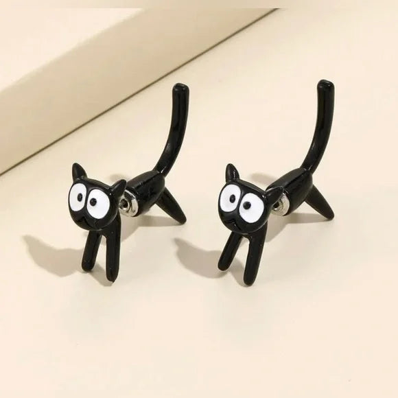 Scary Cat Earrings