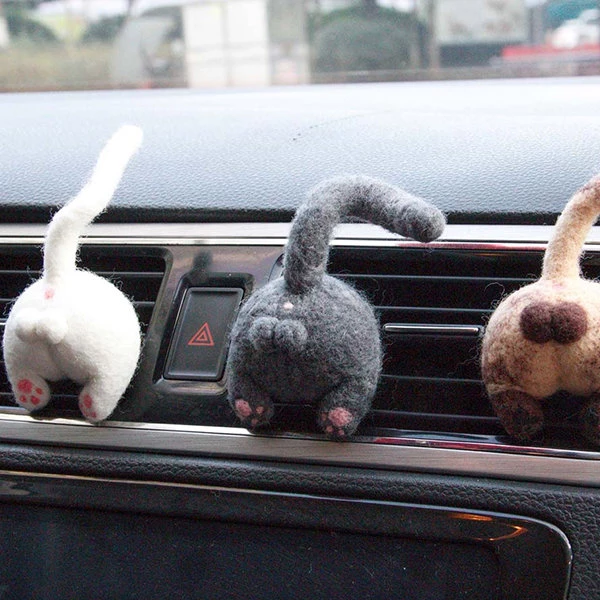 Handmade Cat Butt Car Decoration