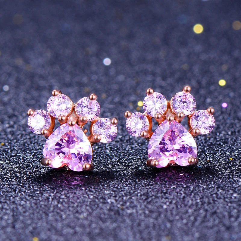Dog Cat Paw Earrings
