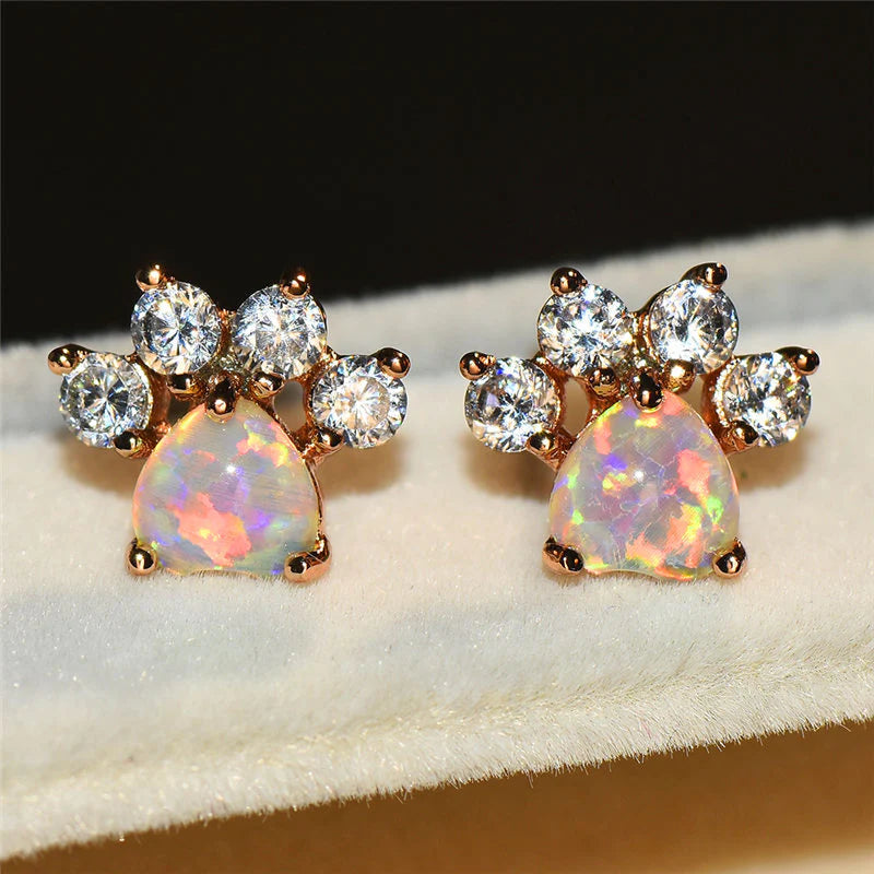 Dog Cat Paw Earrings