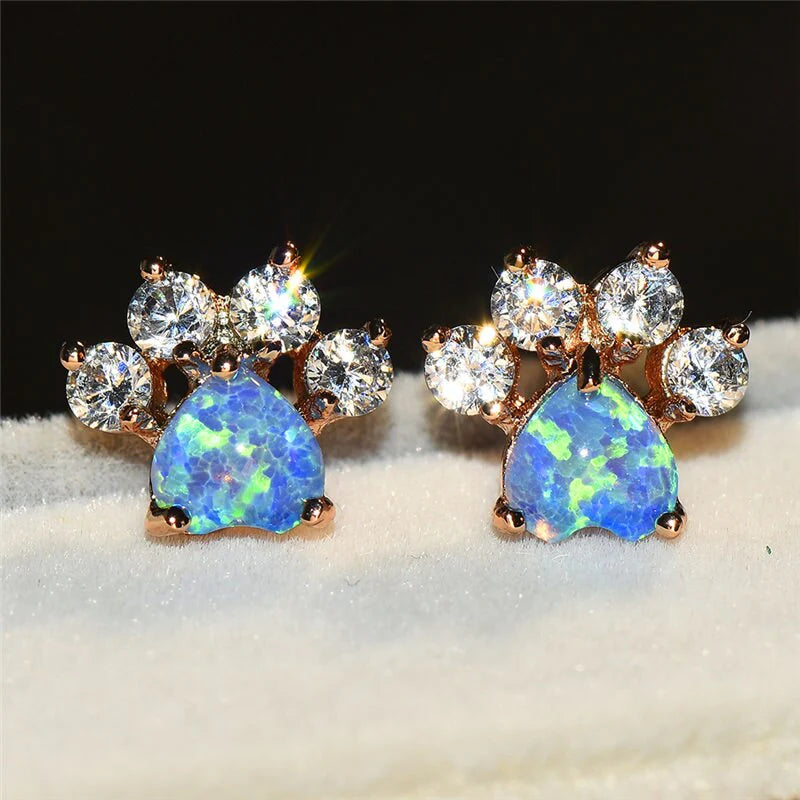 Dog Cat Paw Earrings