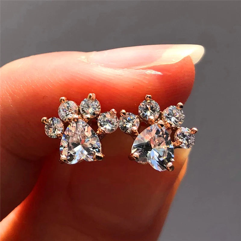 Dog Cat Paw Earrings