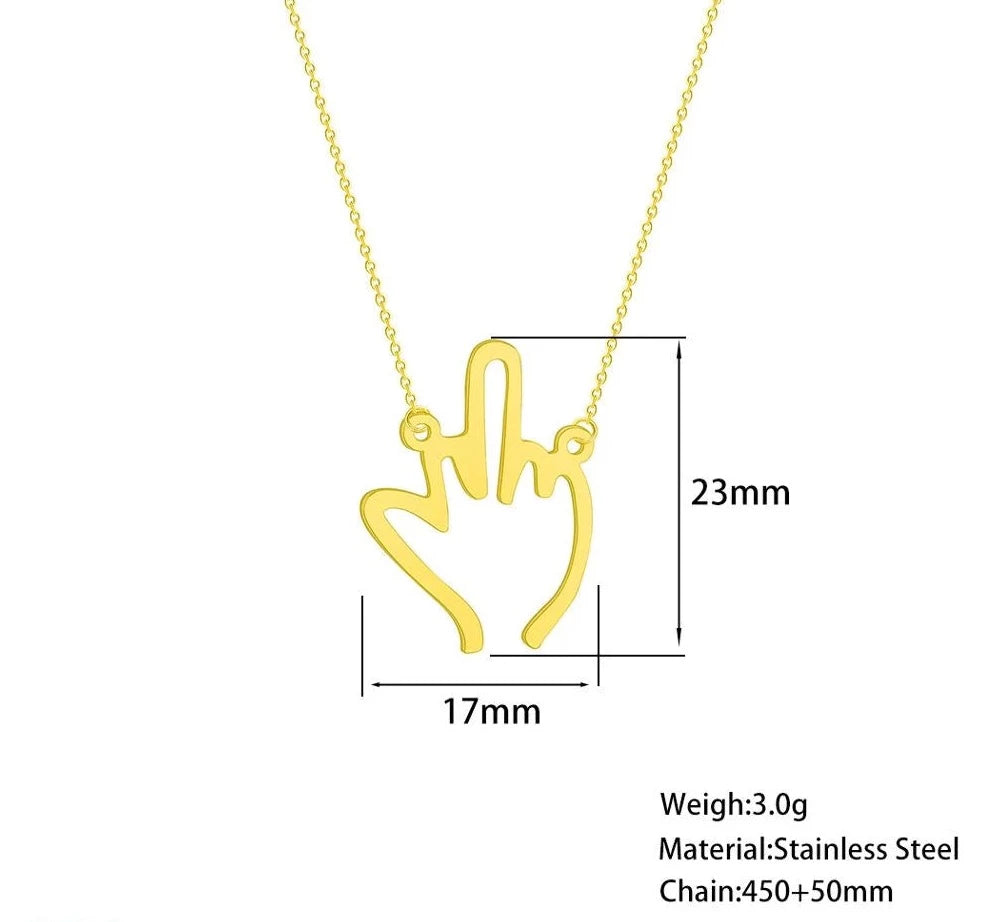 Middle Finger Necklace