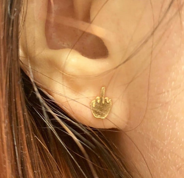 Middle Finger Earrings