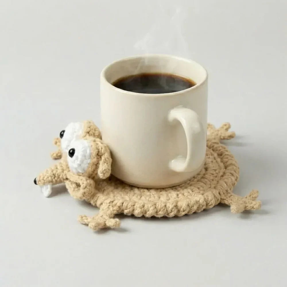 Scrat coaster crochet