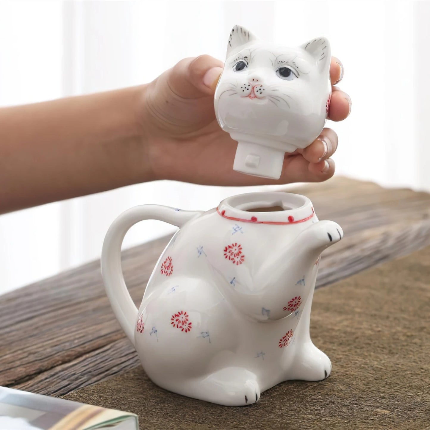 [Pre-Order]Lucky Cat Antique Teapot